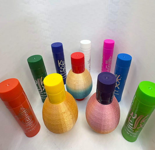 Kwik Stix Palm Grip Adapter | 3D Printed Paint Stick Aid for Fine Motor Skills
