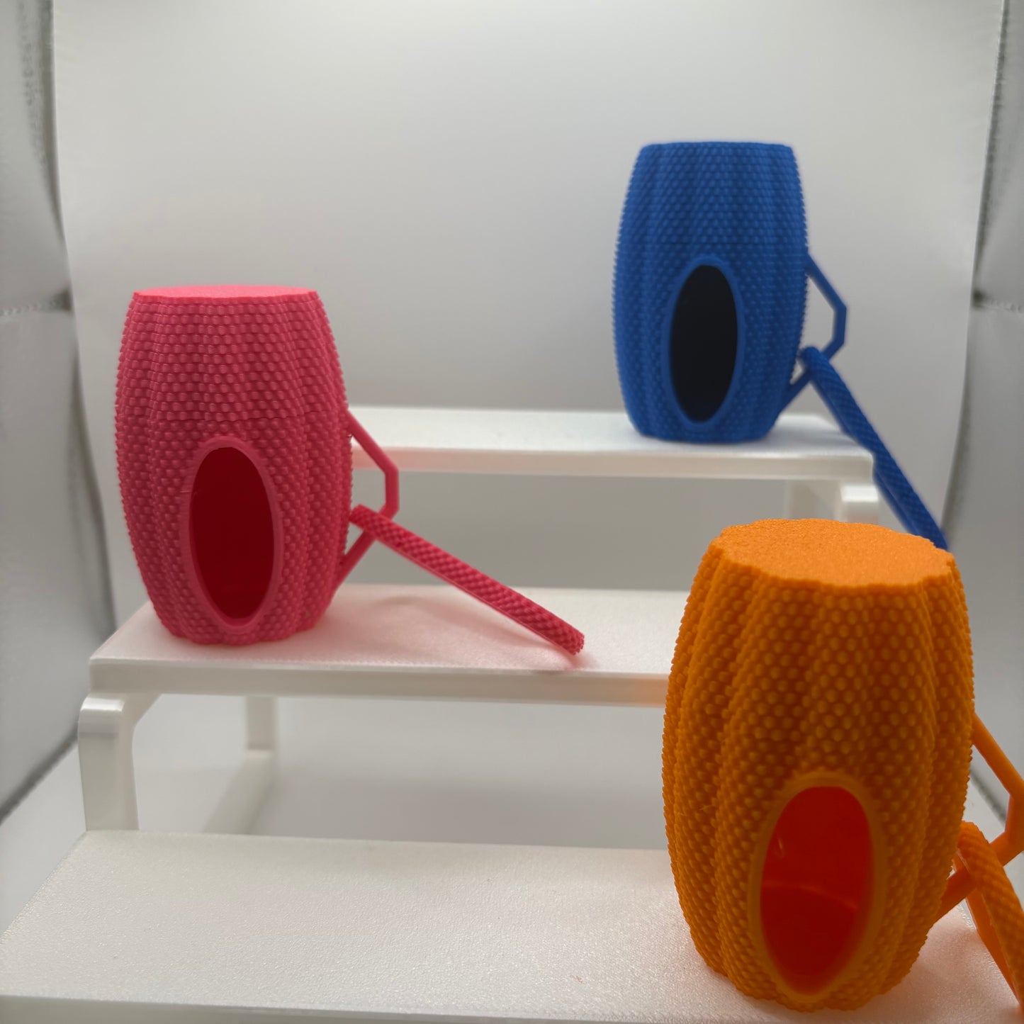 3D Printed Textured Dog Poop Bag Holder | Guide Dog & Service Dog Waste Bag Dispenser | Clip-On Leash Accessory