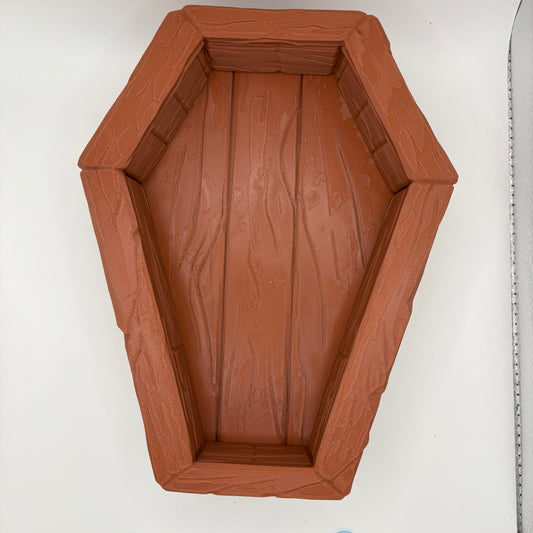 3D Printed Coffin Shelf | Faux Wood Display | Spooky Trinket Organizer