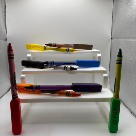 3D Printed Braille Crayon Caps for Crayola 8-Count | Color-Matched Accessibility Tool